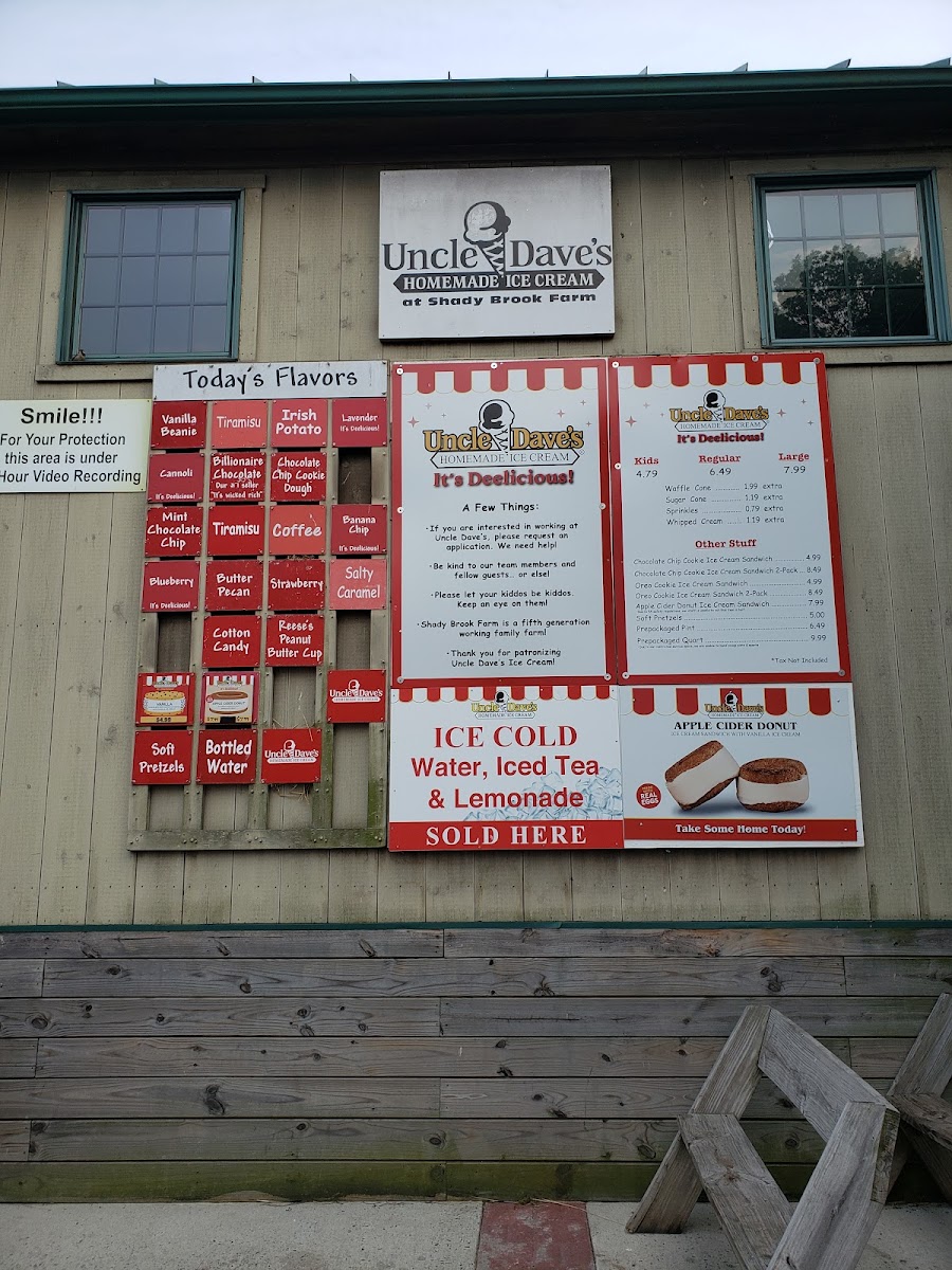 Uncle Dave’s Homemade Ice Cream Photo Menu 1