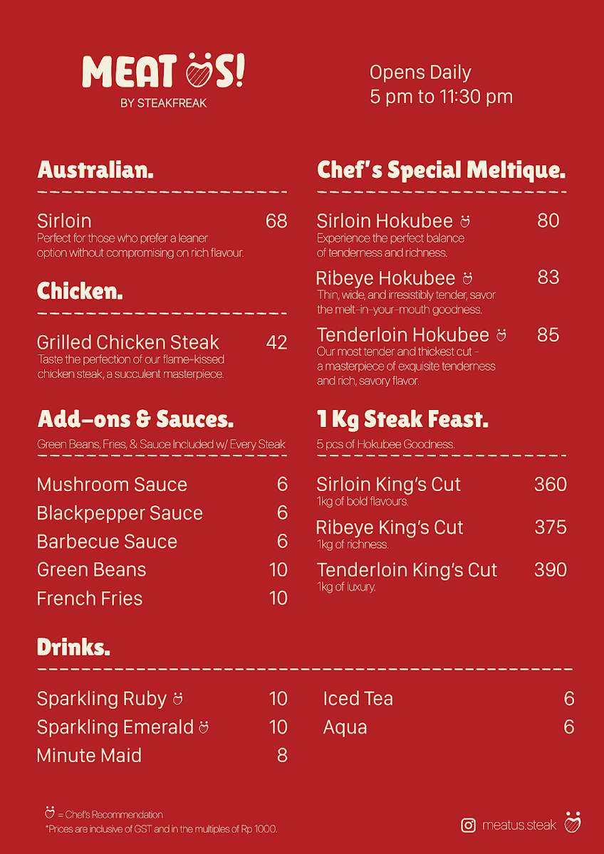 Meat Us! - Greenland Photo Menu 1