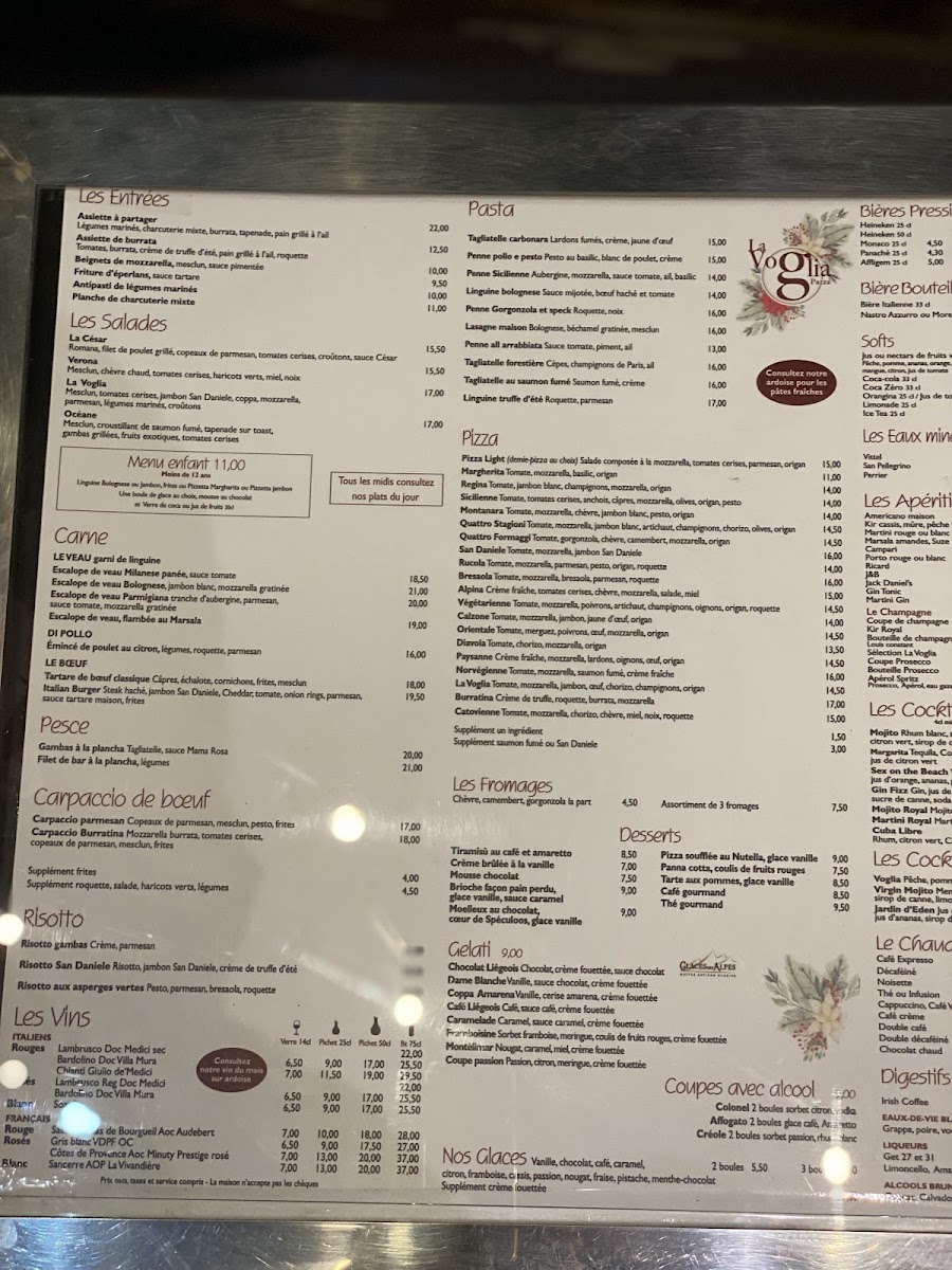 La Voglia Photo Menu 1