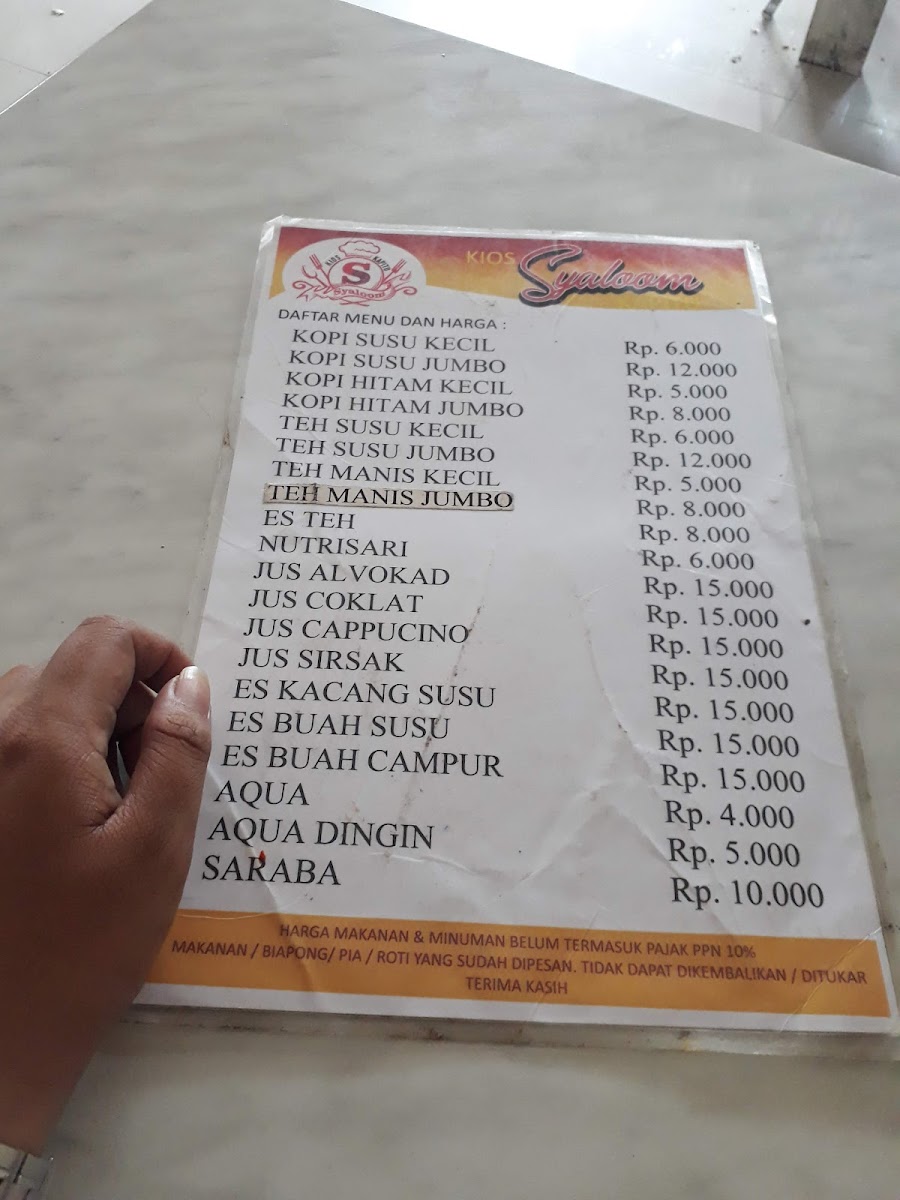 Rumah Kopi Syaloom Kapitu Photo Menu 3