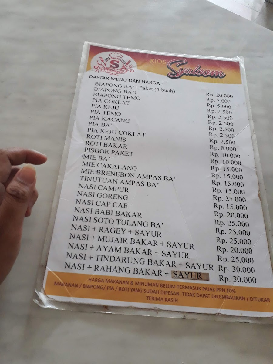 Rumah Kopi Syaloom Kapitu Photo Menu 4