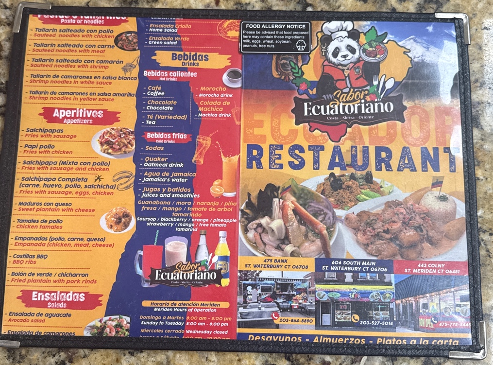 Sabor Ecuatoriano 3 Photo Menu 1