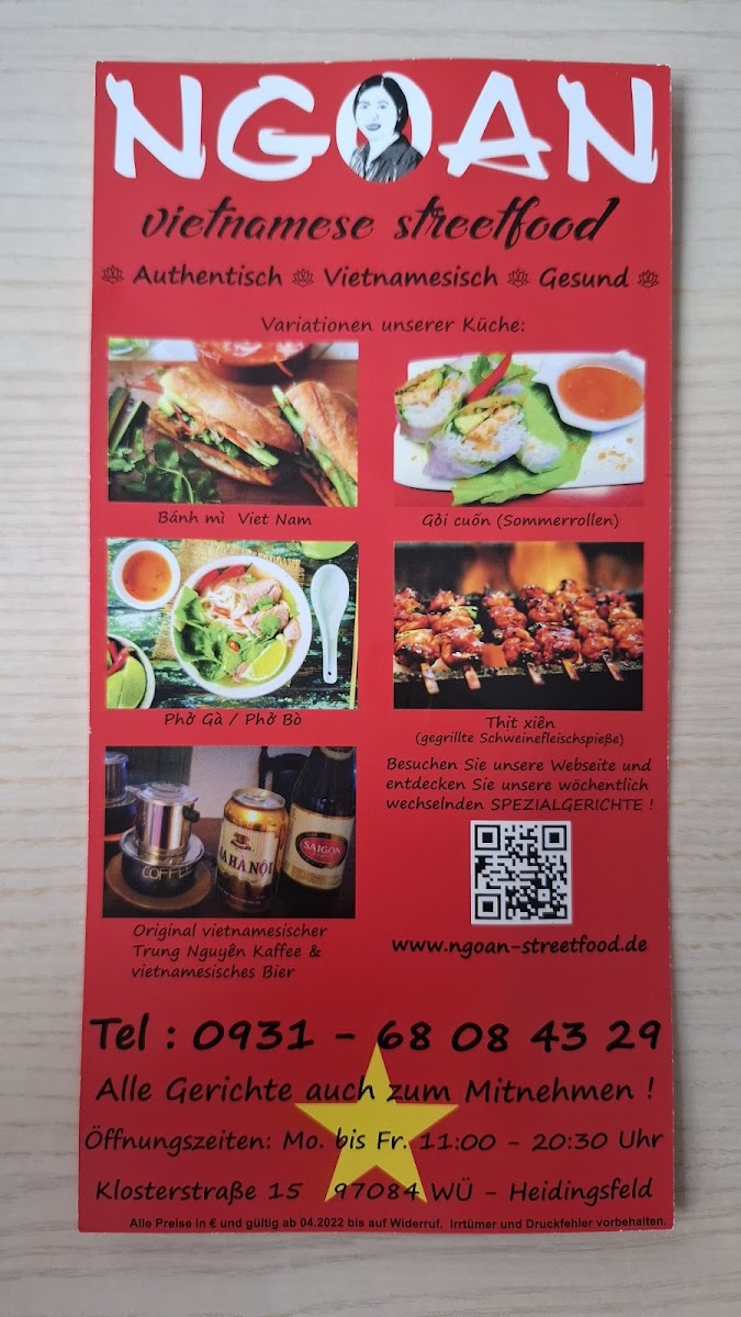 NGOAN Streetfood Photo Menu 2
