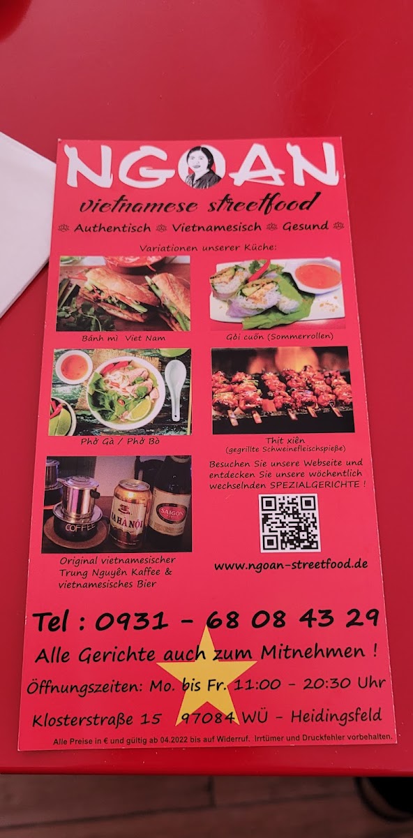 NGOAN Streetfood Photo Menu 3