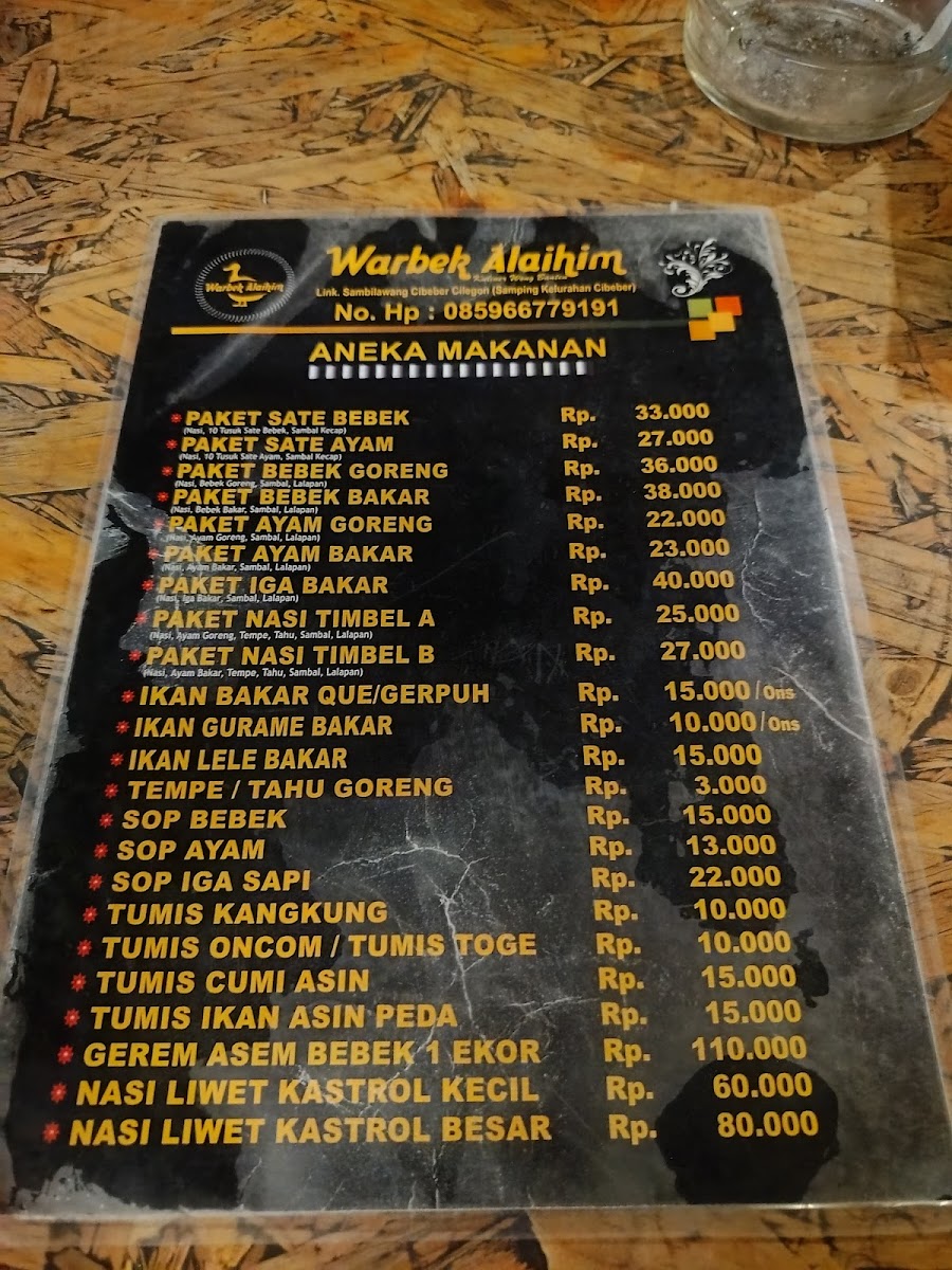 Warbek alaihim kuliner wong Banten Photo Menu 2