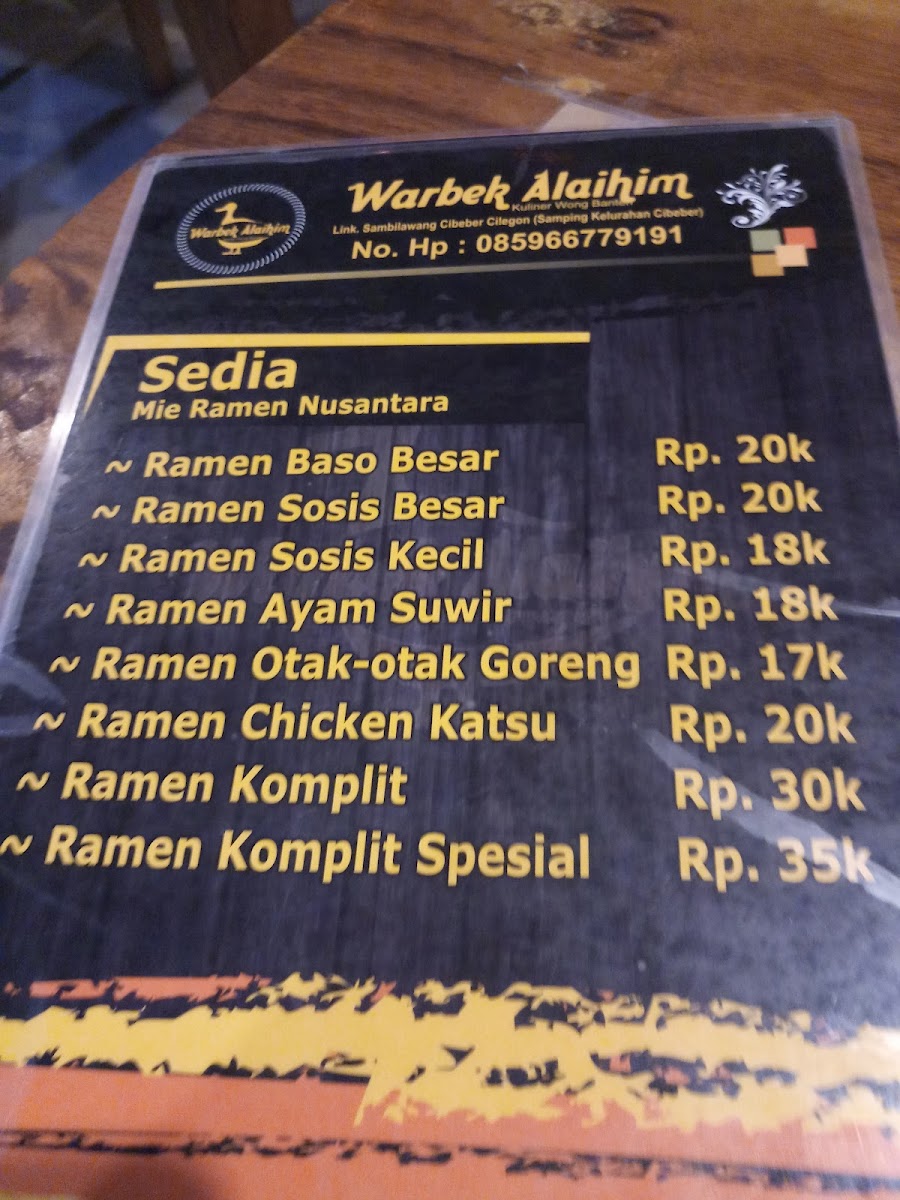 Warbek alaihim kuliner wong Banten Photo Menu 4