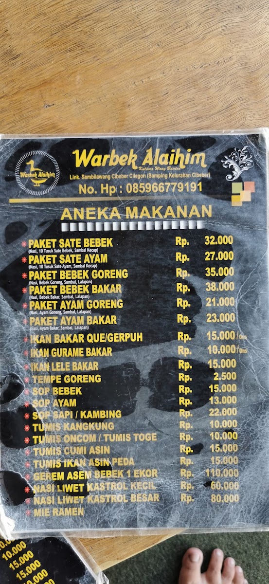 Warbek alaihim kuliner wong Banten Photo Menu 5