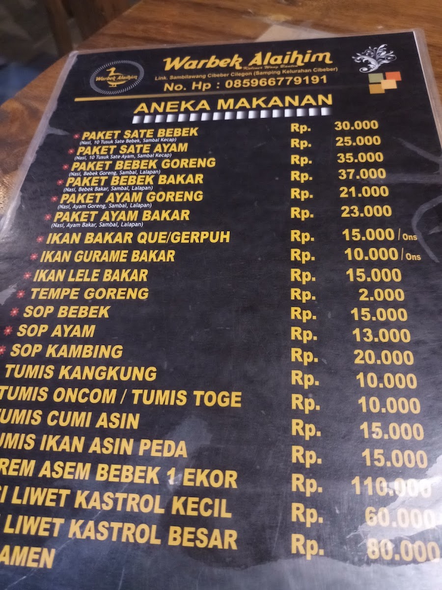 Warbek alaihim kuliner wong Banten Photo Menu 6