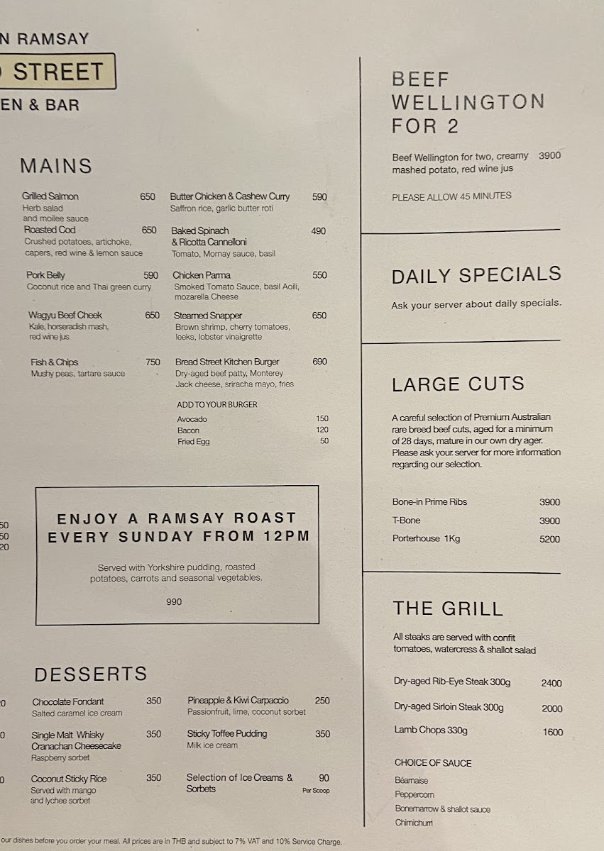 Bread Street Kitchen & Bar - The Emsphere Photo Menu 6
