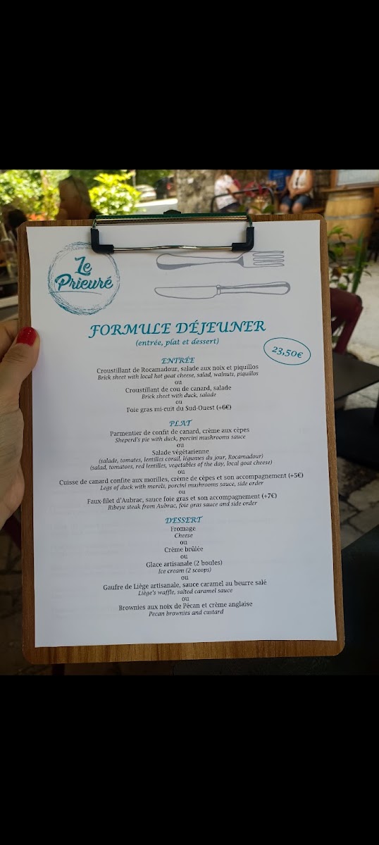 Le Prieuré Photo Menu 2