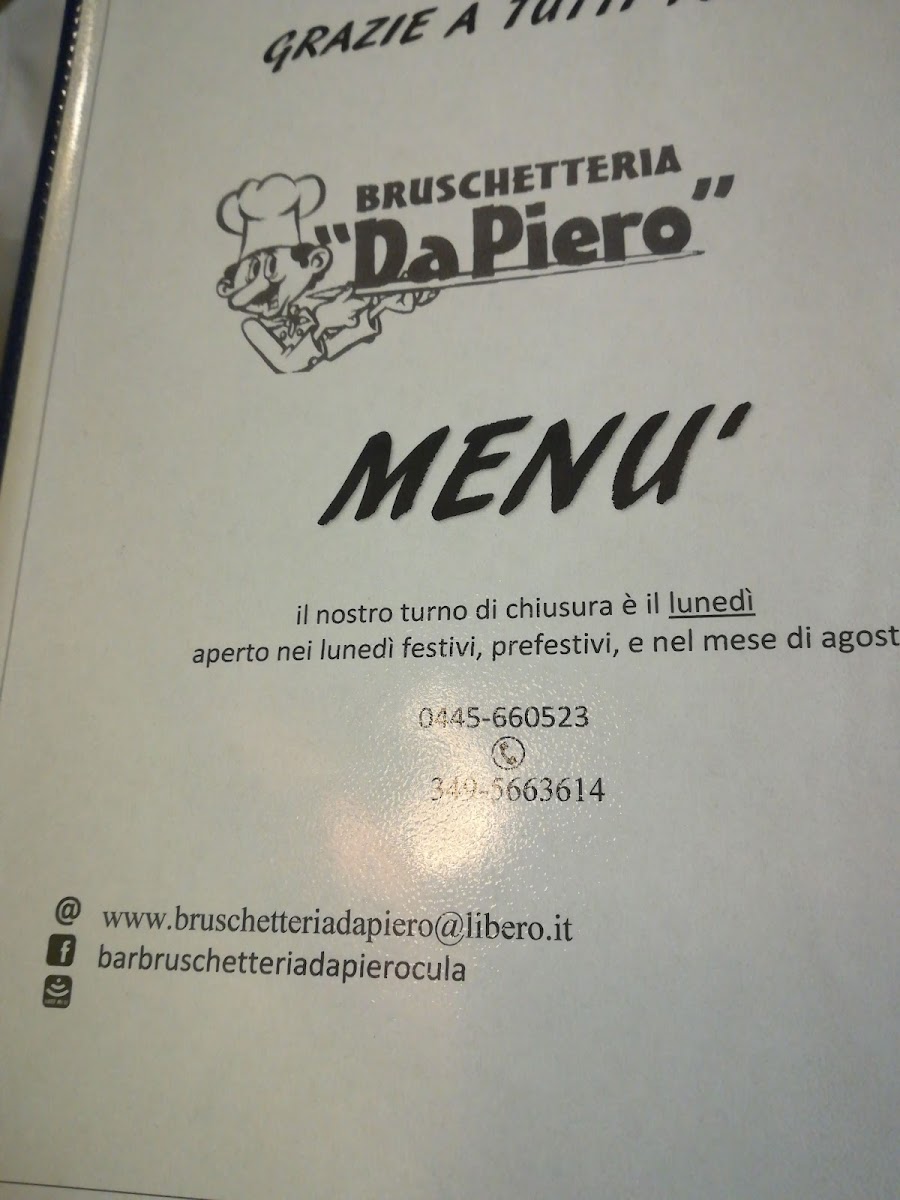 Bruschetteria Trattoria da Piero Photo Menu 10