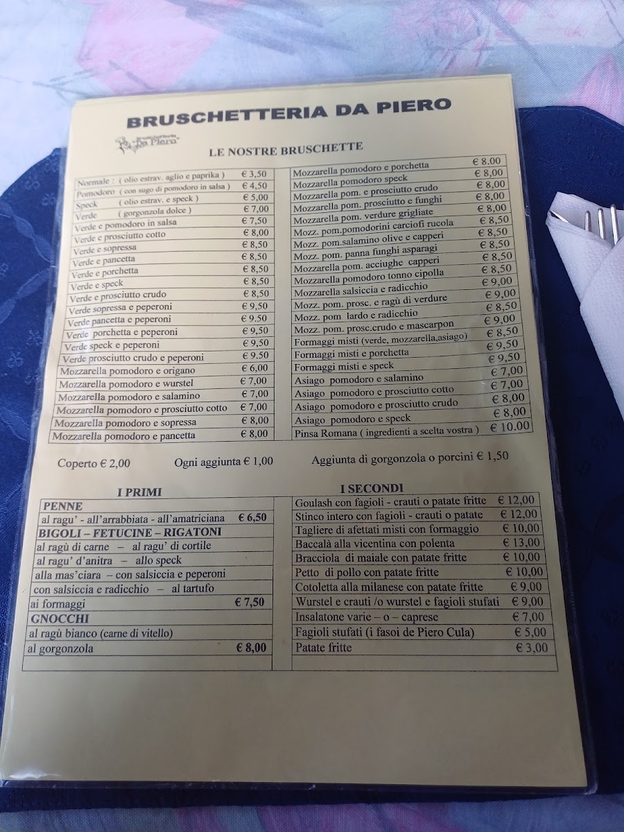Bruschetteria Trattoria da Piero Photo Menu 3