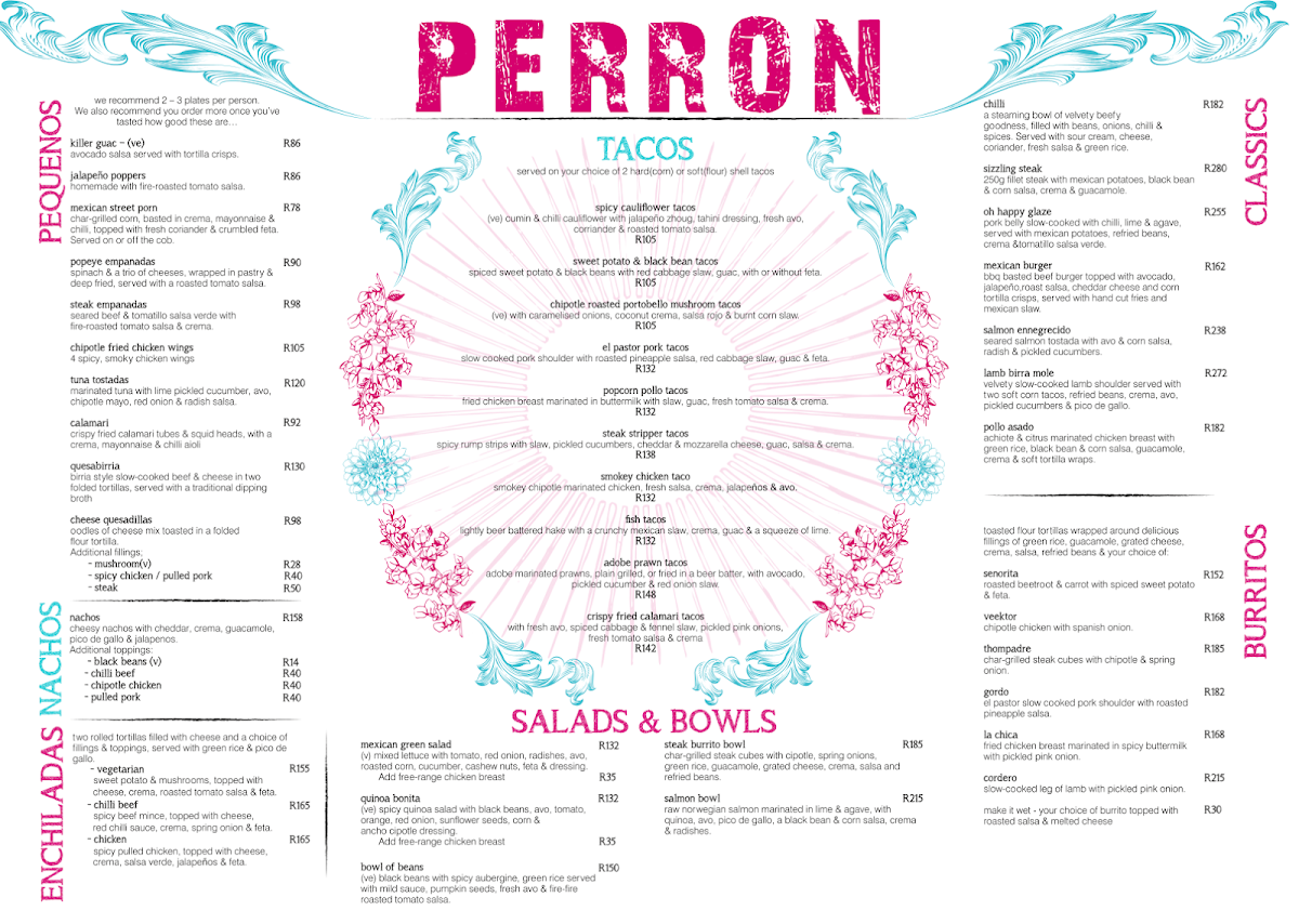 Perron Mexican Restaurant Photo Menu 1