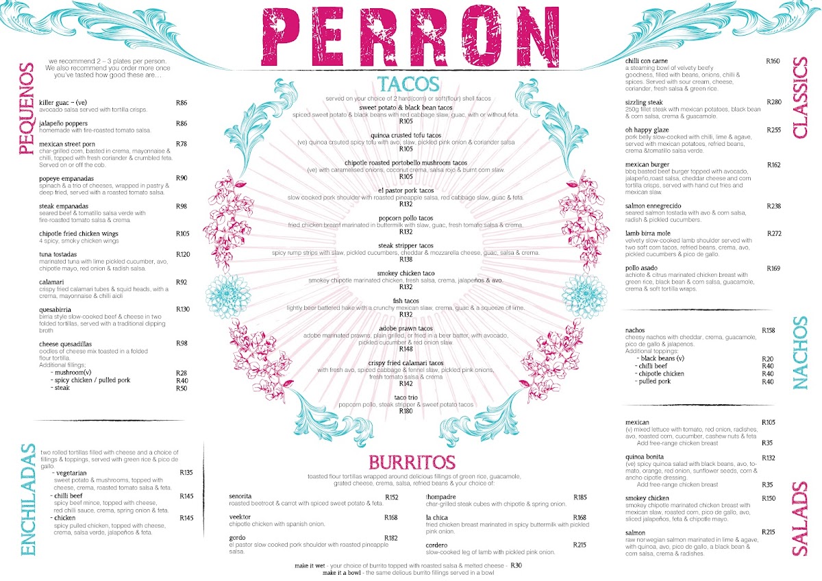 Perron Mexican Restaurant Photo Menu 2