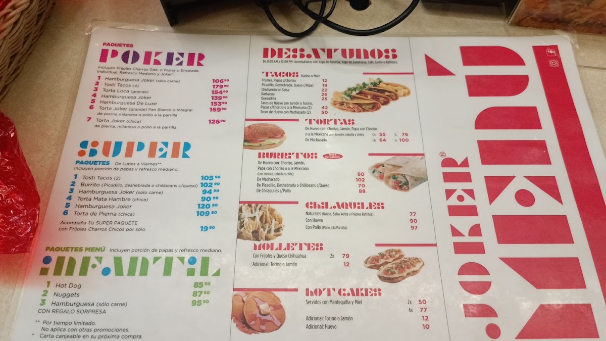 Joker Tortas & Burgers (Morelos) Photo Menu 1