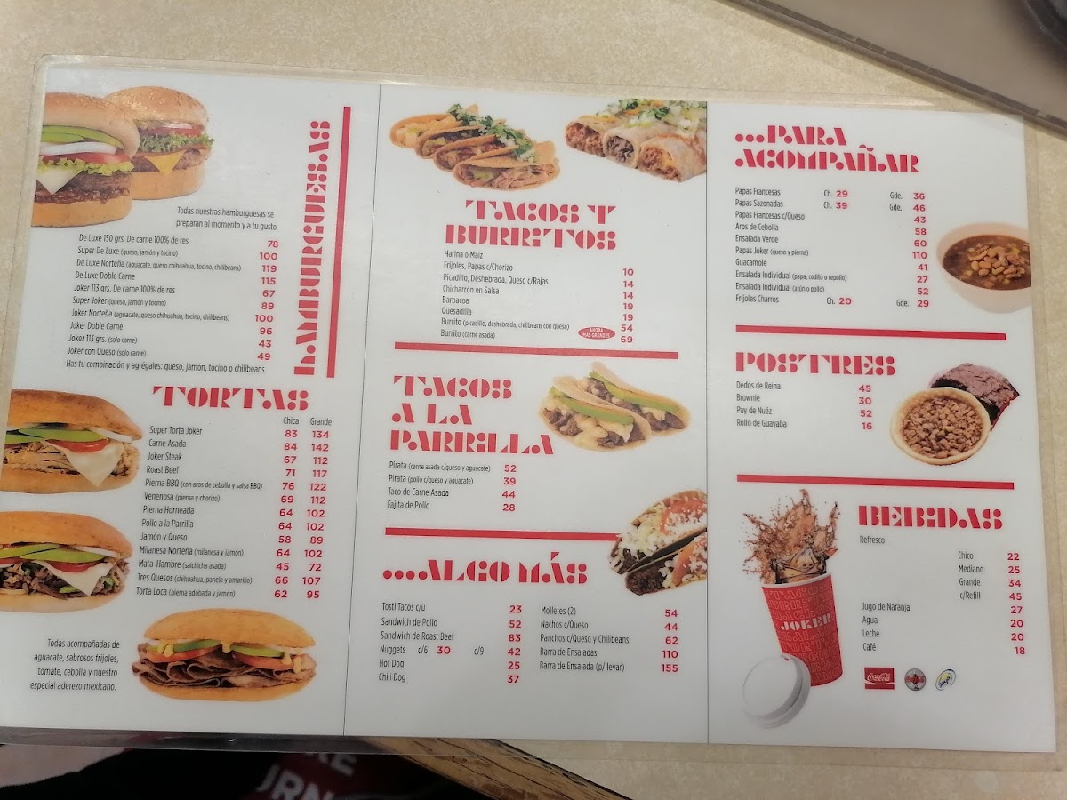 Joker Tortas & Burgers (Morelos) Photo Menu 2
