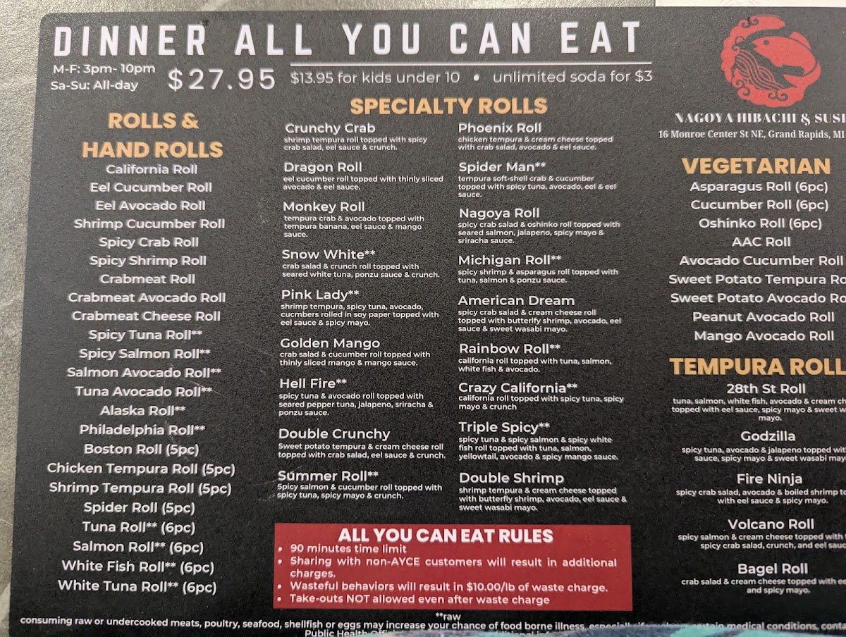 Nagoya Hibachi Sushi & Catering Photo Menu 6