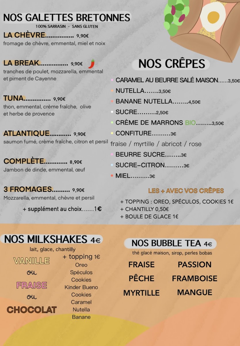 Break Crêperie Photo Menu 1