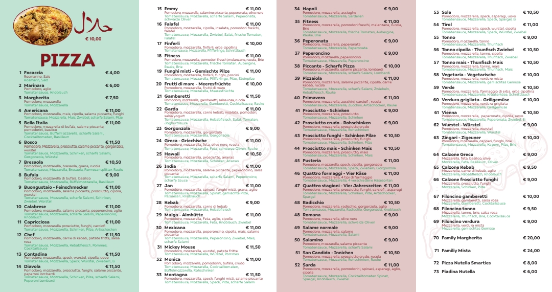 PIZZA DONER SUDTIROL Photo Menu 2