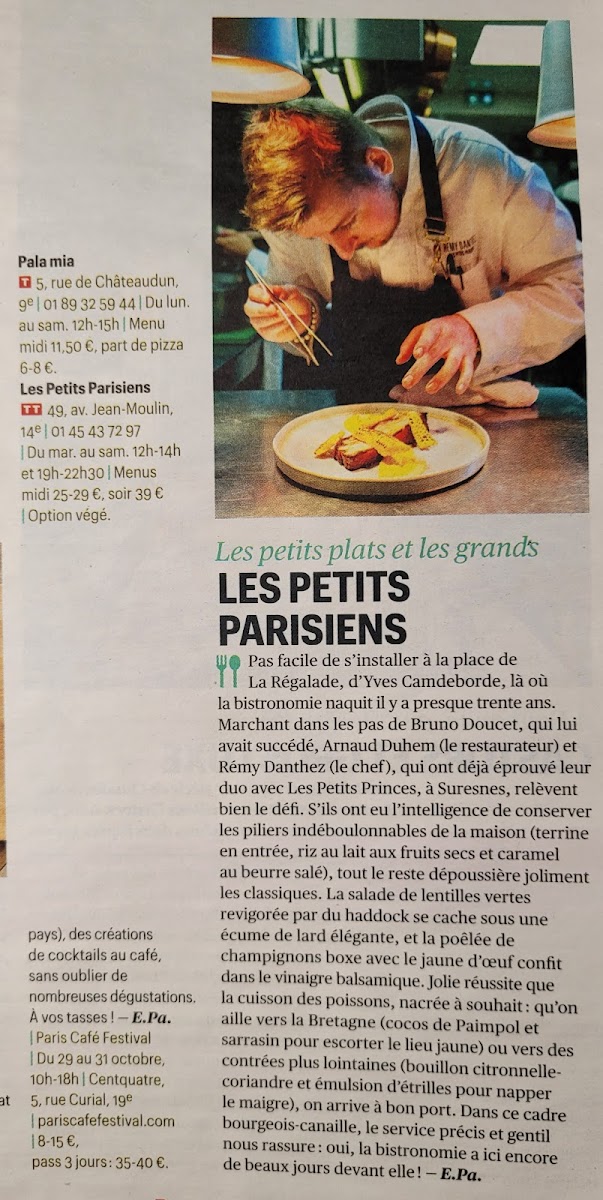 Les Petits Parisiens (Bistrot de bons goûts) Photo Menu 9