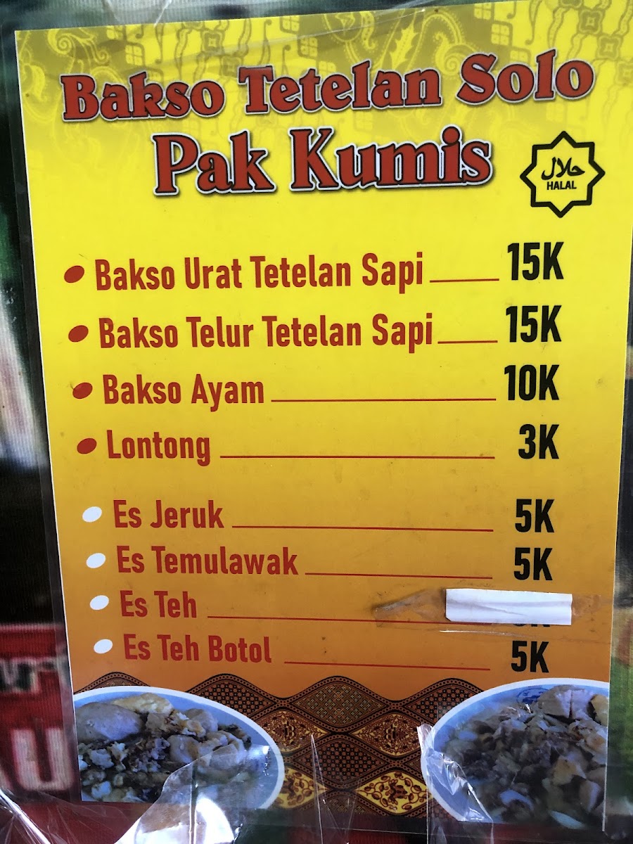 Bakso Urat Solo Pak Kumis Photo Menu 3