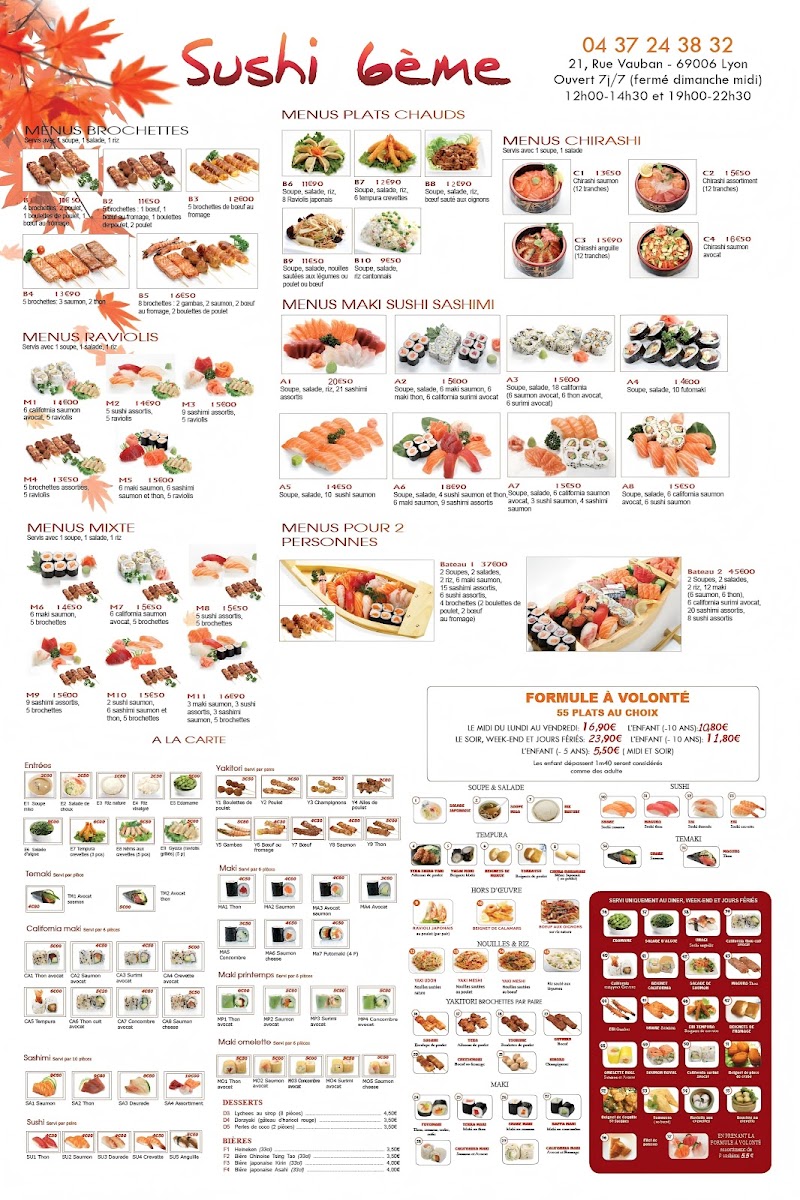 Sushi 6eme Photo Menu 8
