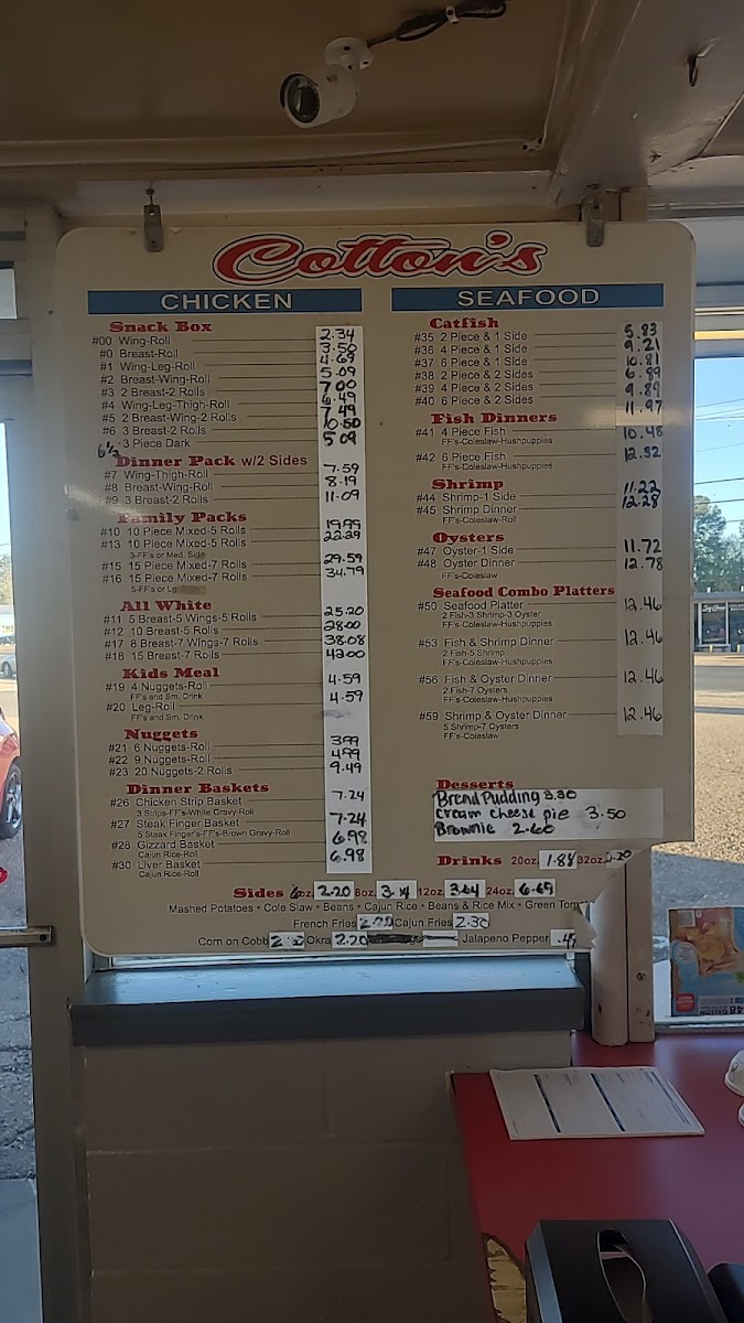 Cotton's Fried Chicken Photo Menu 2