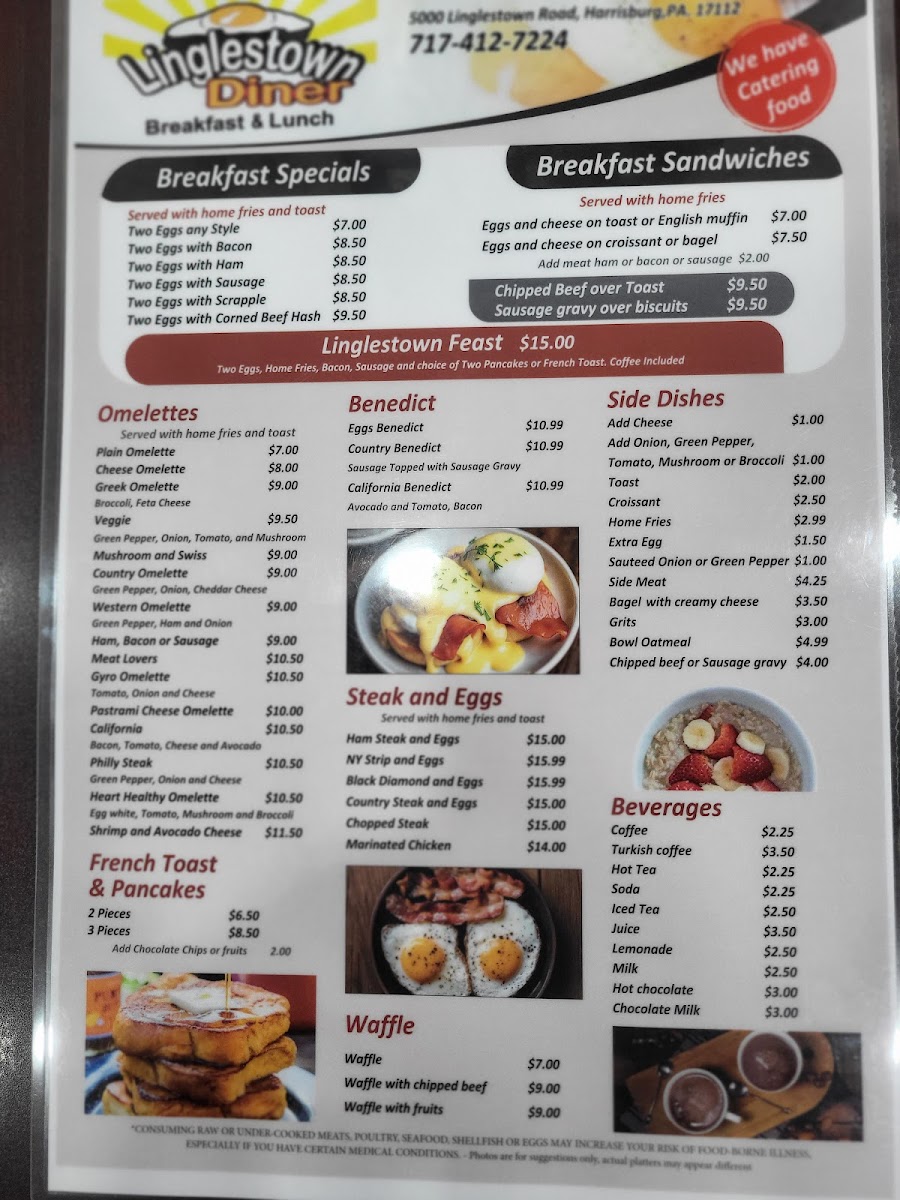 Linglestown Diner Photo Menu 2