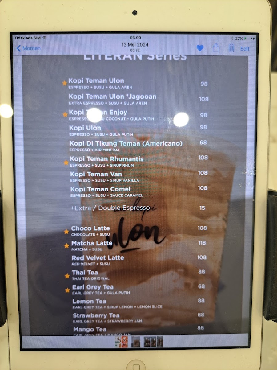 Ini Kopi Ulon - Pulasaren Photo Menu 2