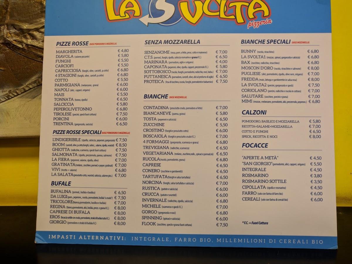 Pizzeria La Svolta Photo Menu 3