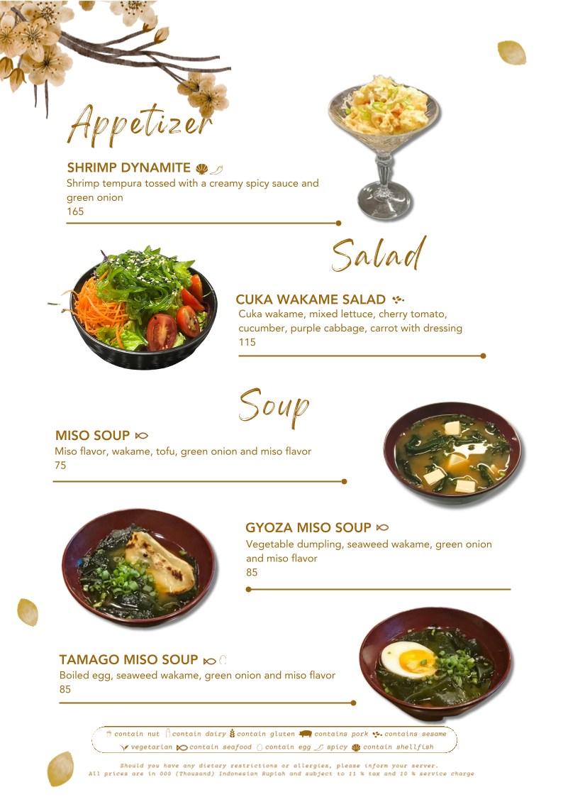 GENJI Teppanyaki & Japanese Restaurant Photo Menu 5