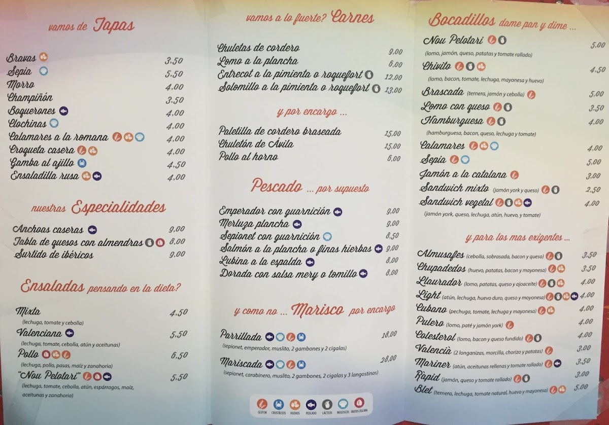 Bar restaurante Nou Pelotari Photo Menu 1