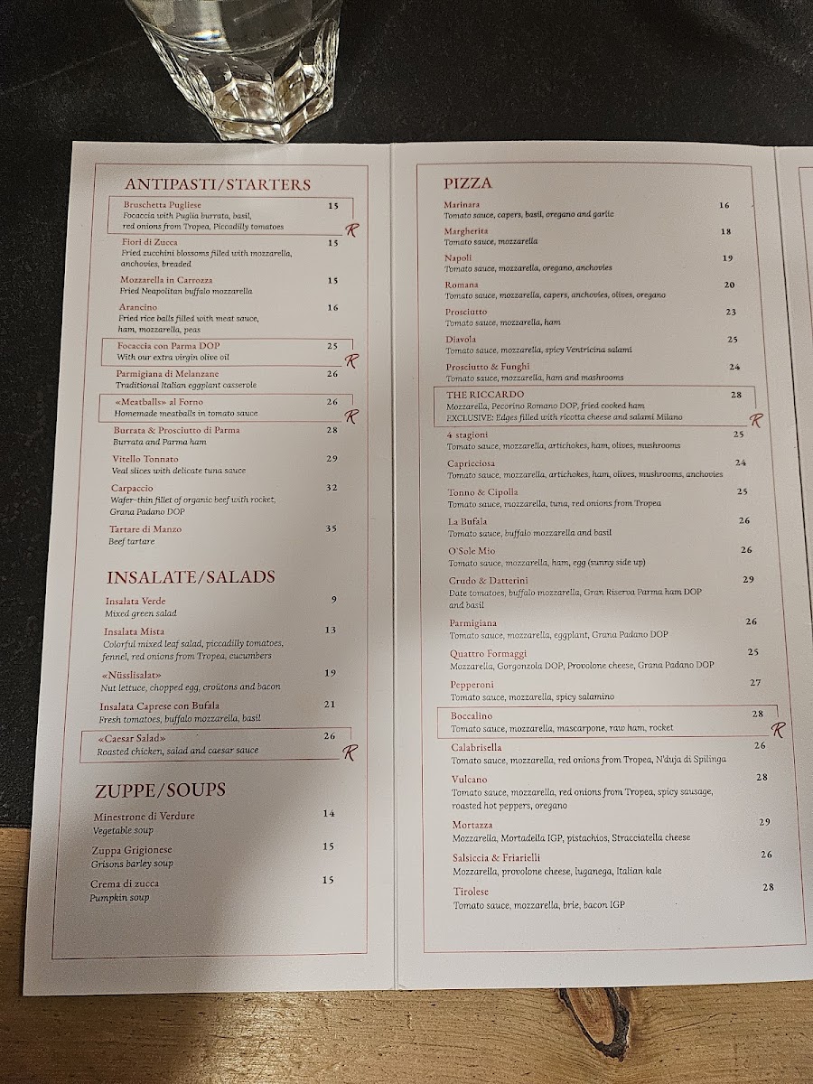 Pizzeria Ristorante Riccardo’s St.Moritz Photo Menu 4