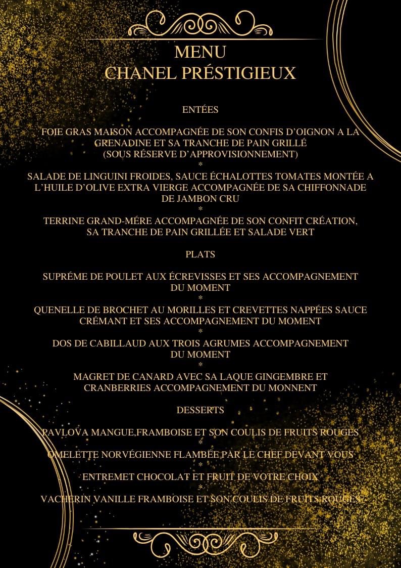 Hotel Restaurant Le Chanel Photo Menu 2