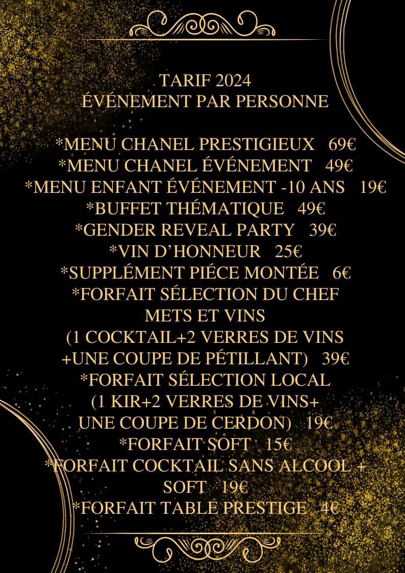 Hotel Restaurant Le Chanel Photo Menu 4