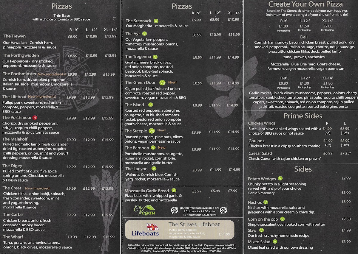 The St Ives Pizza Company Photo Menu 1