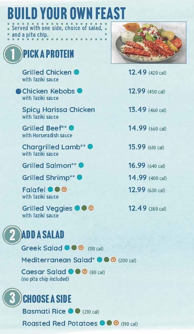 Taziki's Mediterrnaean Cafe - Indigo Square (Mount Pleasant) Photo Menu 2