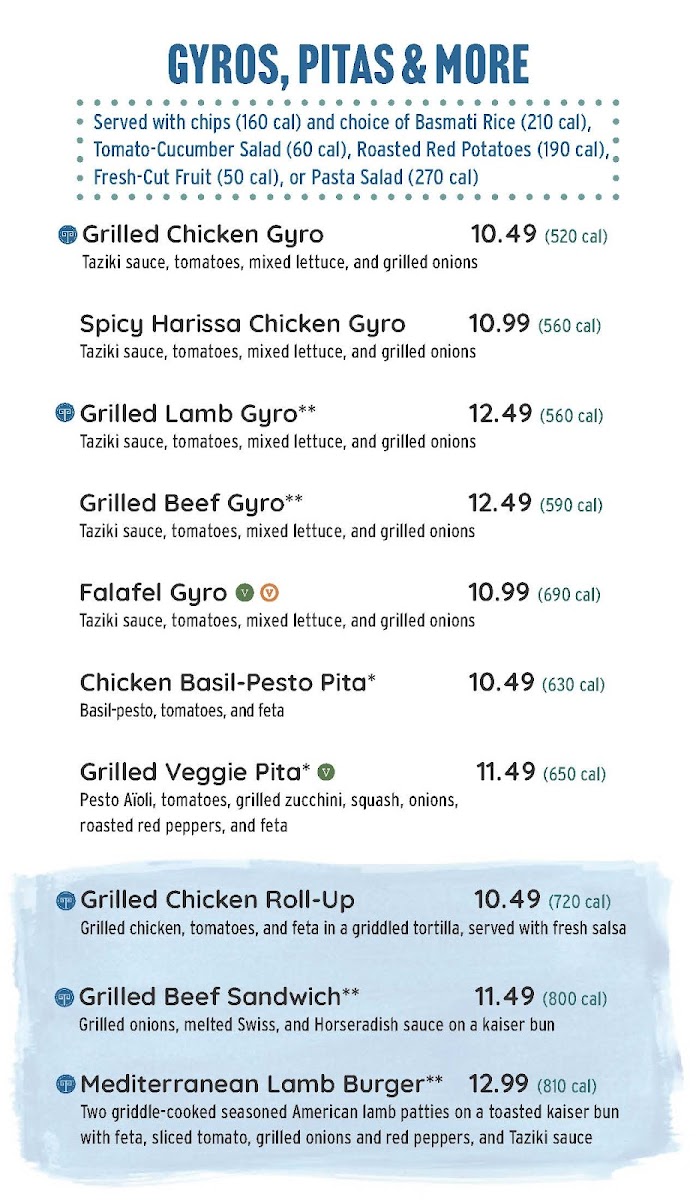 Taziki's Mediterrnaean Cafe - Indigo Square (Mount Pleasant) Photo Menu 6