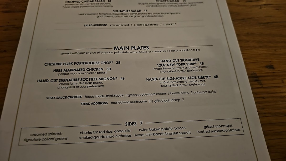 Edgar's Grille Photo Menu 3