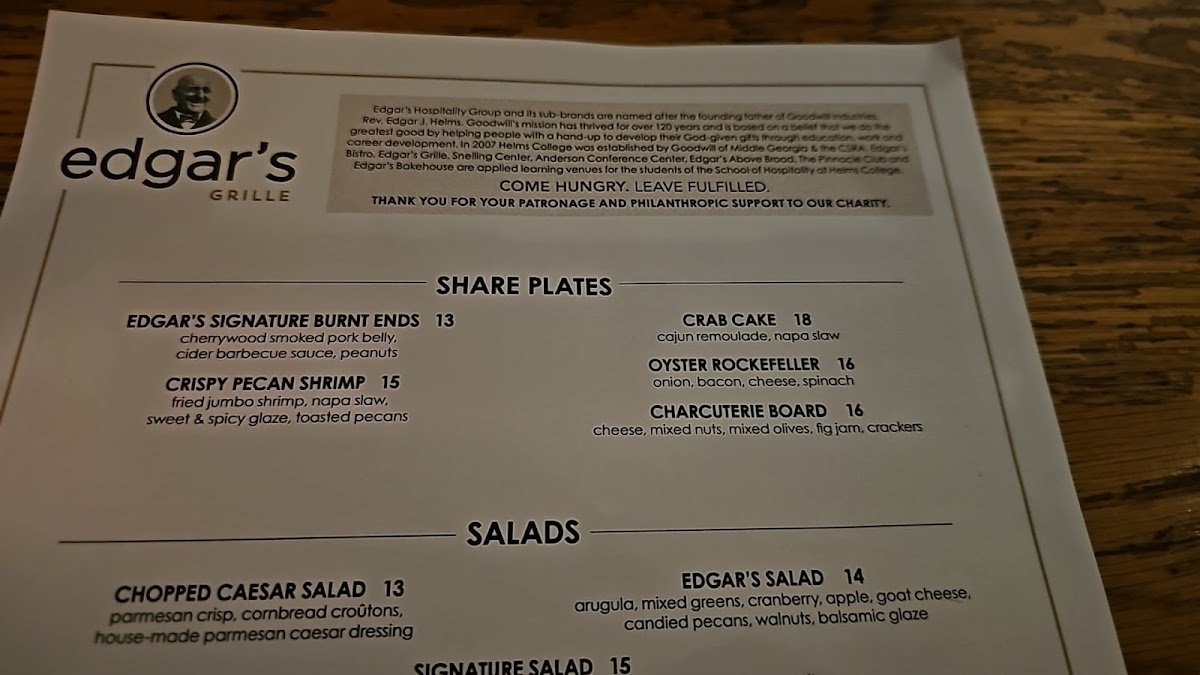 Edgar's Grille Photo Menu 6