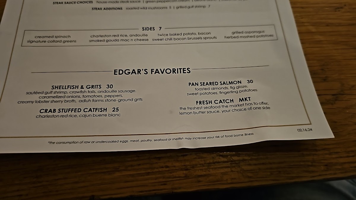 Edgar's Grille Photo Menu 7