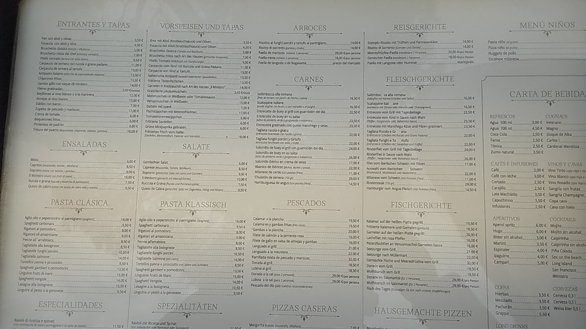 Il Ministro Restaurant Photo Menu 3