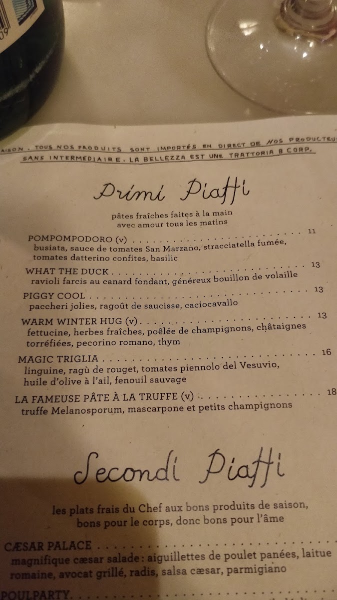 La Bellezza Lille Photo Menu 10