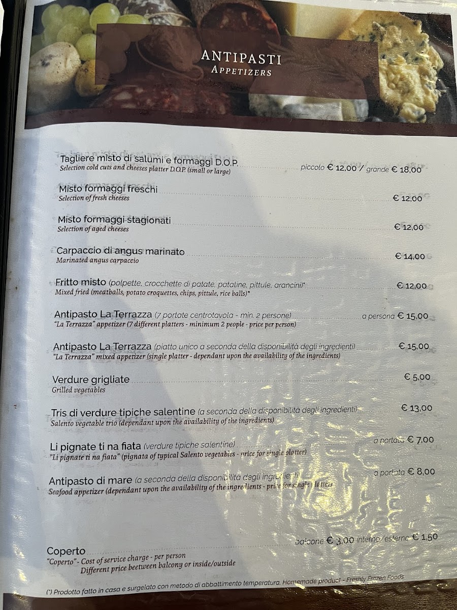 Pizzeria Braceria La Terrazza Photo Menu 3