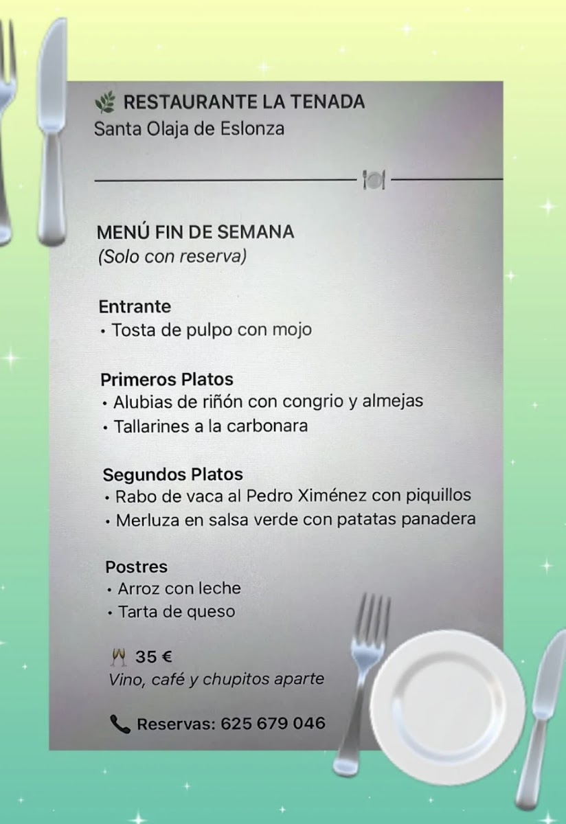 La Tenada Photo Menu 2