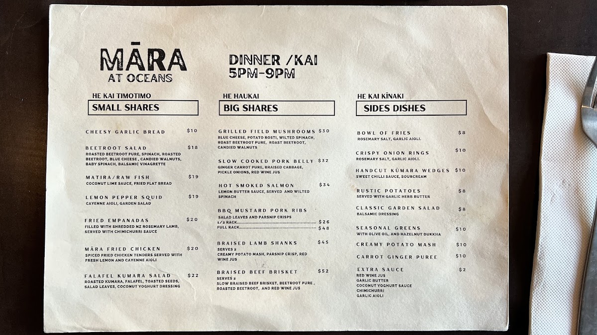 Te Akau Roa Restaurant Photo Menu 8