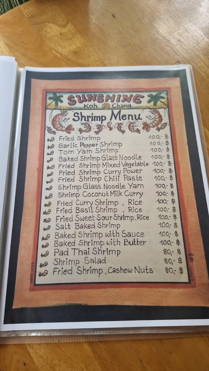 Sun Shine Restaurant Photo Menu 3