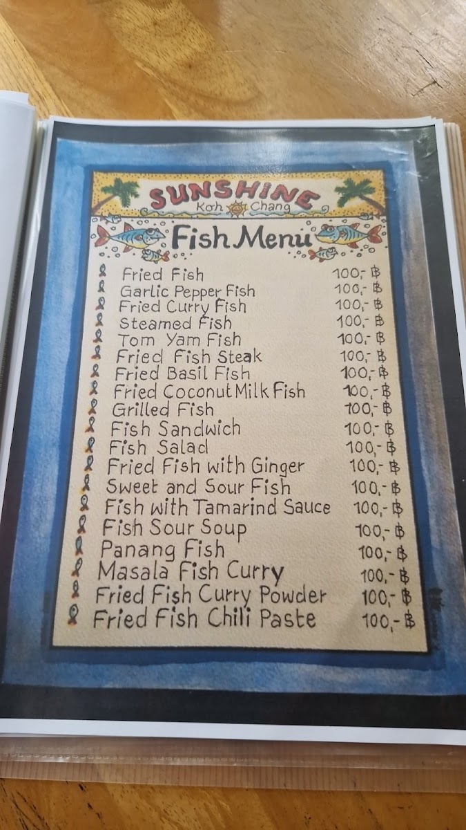 Sun Shine Restaurant Photo Menu 4