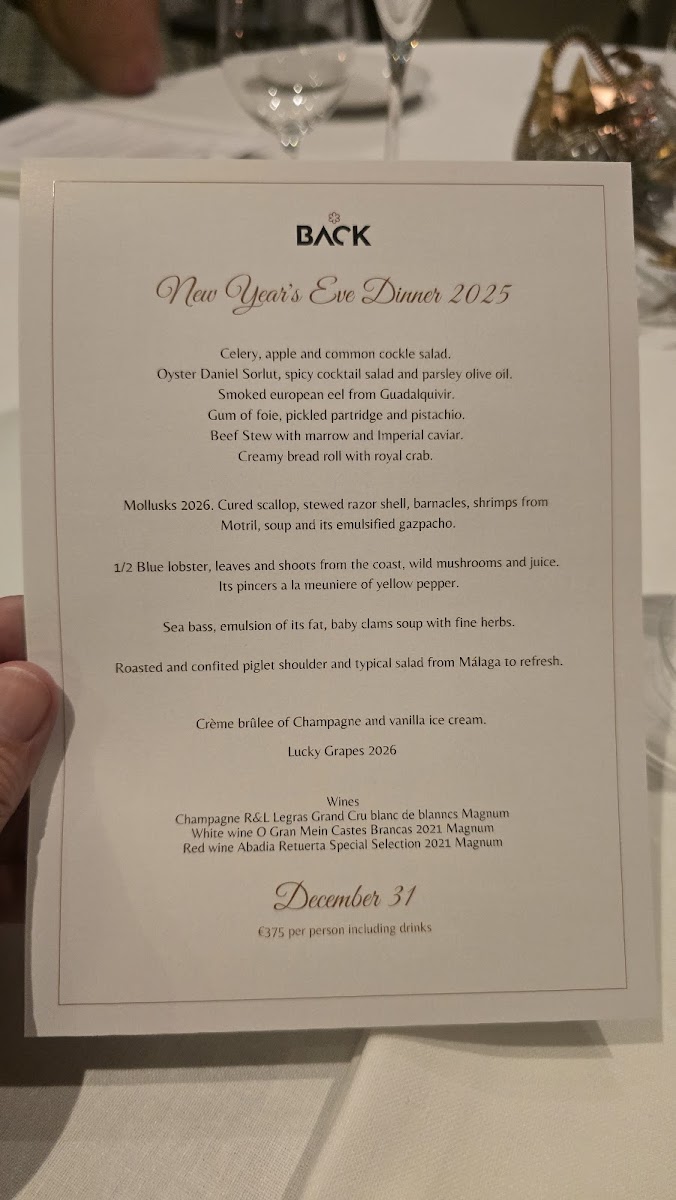 Restaurante BACK Photo Menu 1