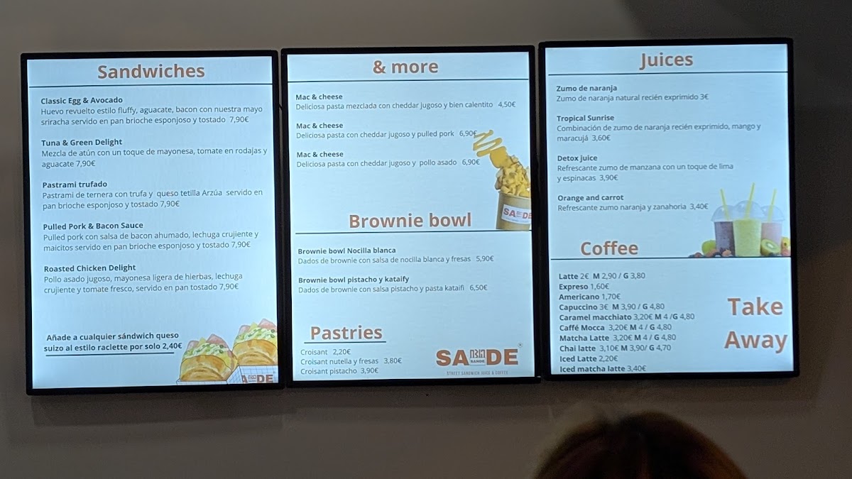 Sande Sandwich Photo Menu 2